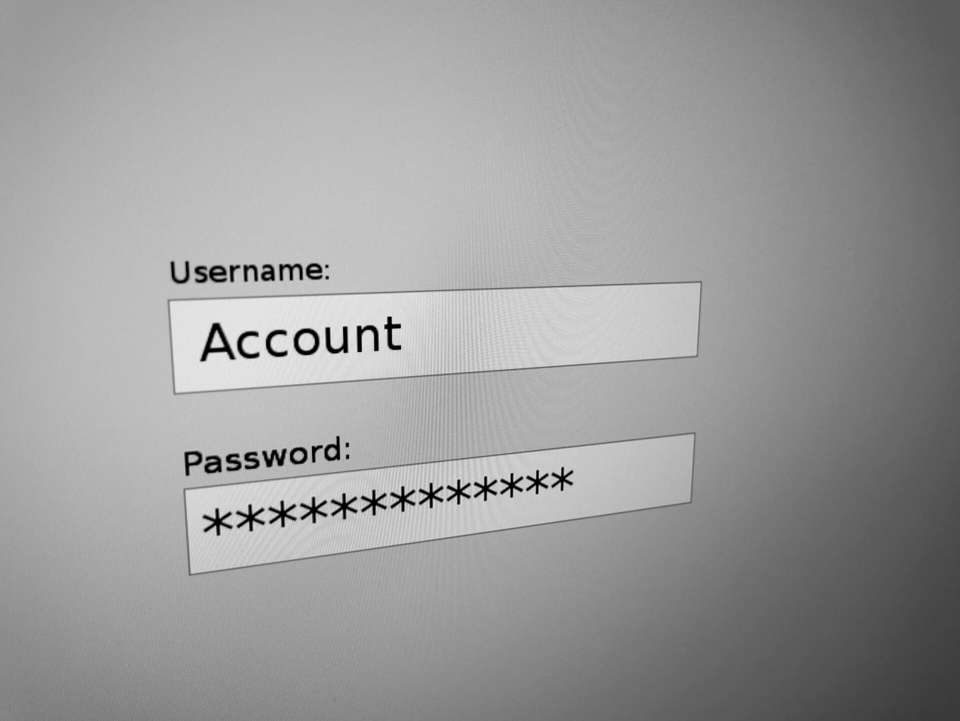 Password next to a hacked screen